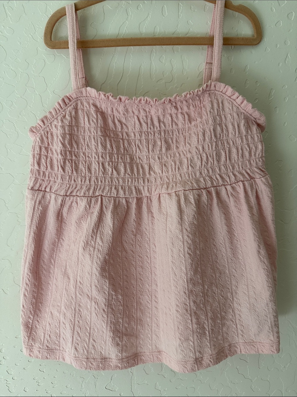 Old Navy Coral Pink Smocked Cami Tank - Size 8
